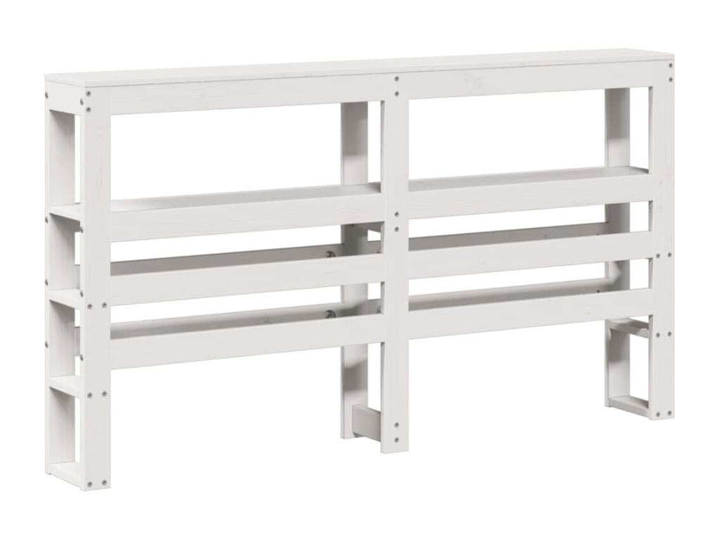 Struttura letto senza materasso bianco 140x190 cm legno massello di pino 71080XVJV