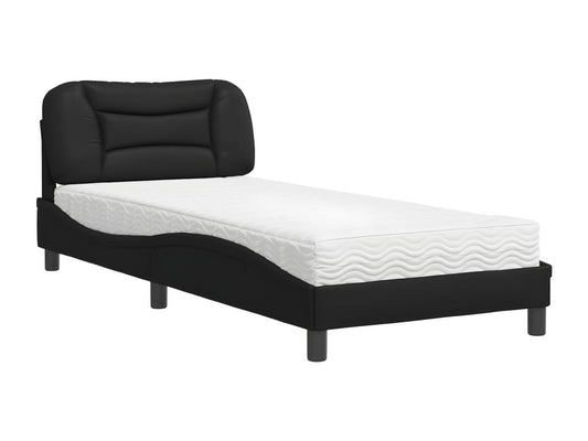 Letto con materasso nero 90x190 cm in similpelle 09069PWXE