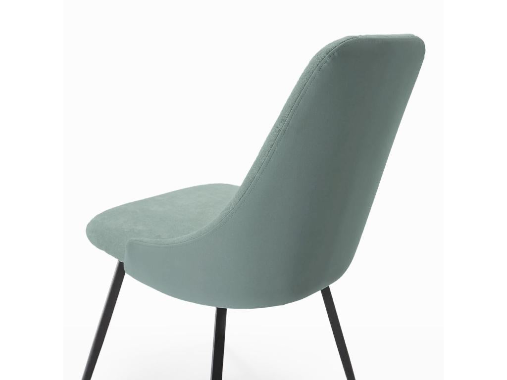 Artvivrestore - Set di 4 sedie girevoli in tessuto verde celadon 25273MLUC