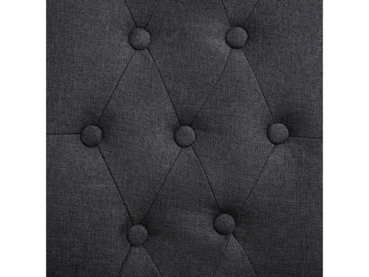 Sedie da pranzo, 6 pezzi, tessuto grigio scuro, 63574EDUR