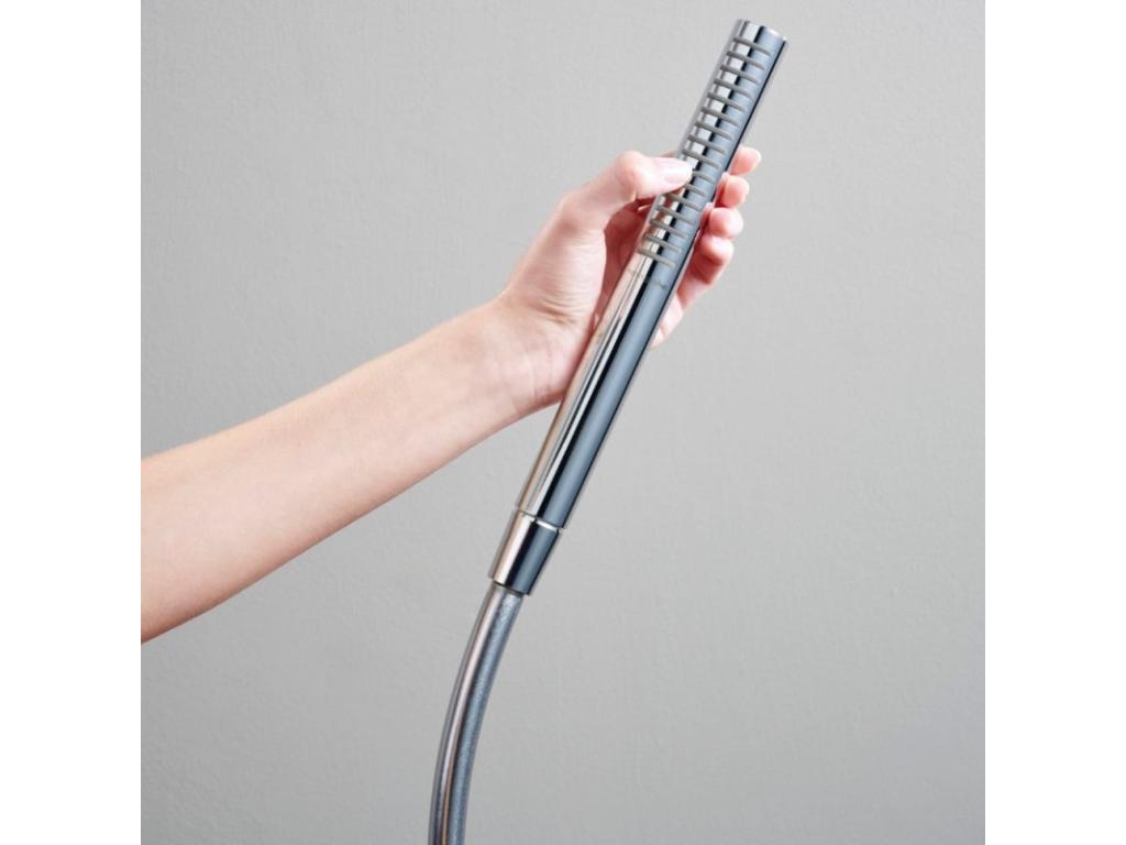 Soffione doccia cromato Calmetop con flessibile doccia da 1,25 m, Calmetop Metaflex cromato 23577HMGV