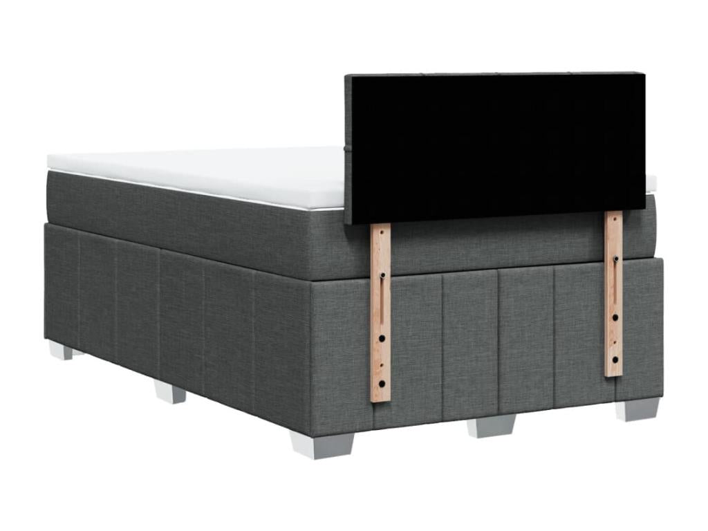 Base letto Artvivrestore con materasso, Grigio scuro, 120x200cm, Tessuto, 79218IARB