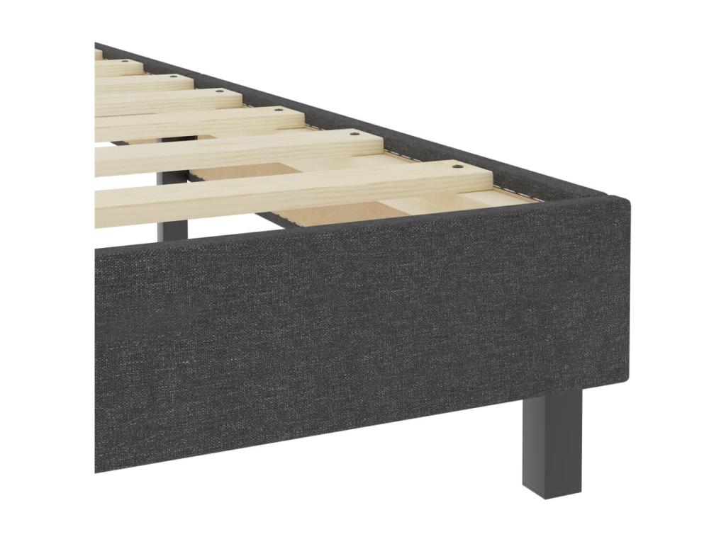 Base letto imbottita, tessuto grigio scuro, 80x200 cm, 46383JEPE