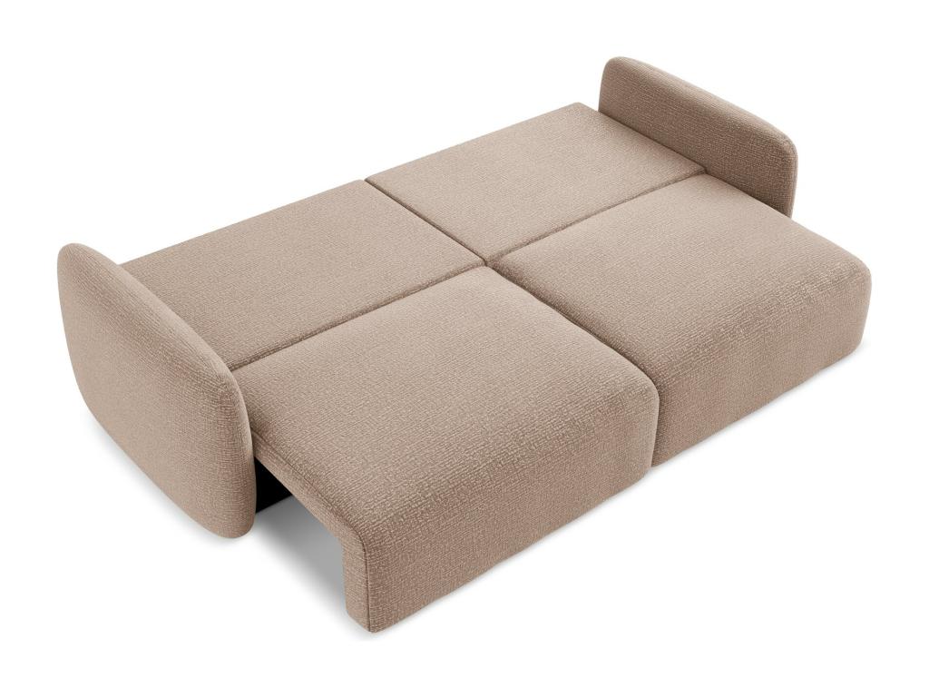 Divano trasformabile a 3 posti in Strukturstoff - rosa tenue - Maisonpuretop 93286BLEQ