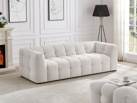 Divano 3 posti Artvivrestore 21511GIQC in tessuto beige screziato