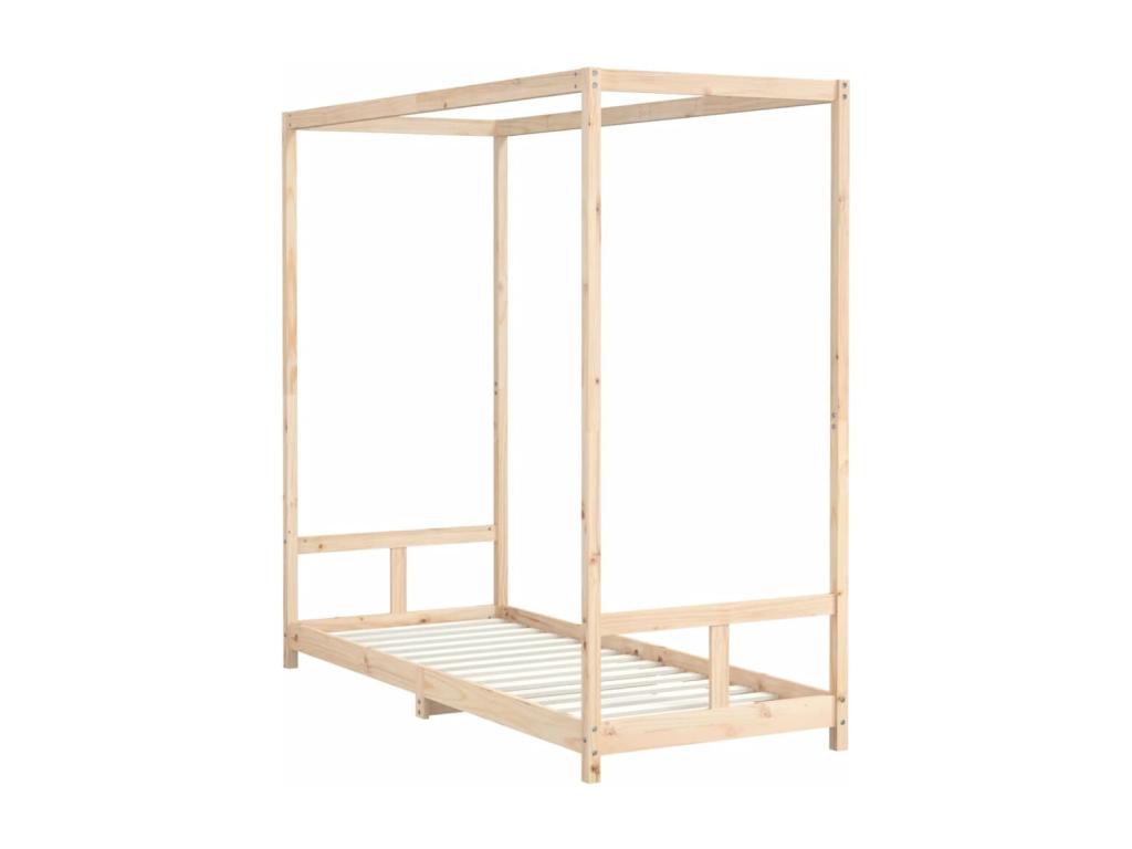 Struttura letto per bambini 80x200 in legno massello di pino 16668PFZB