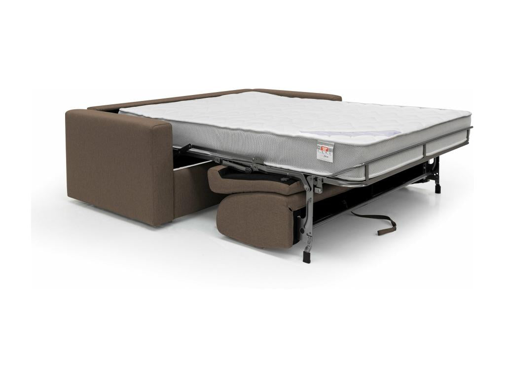 Divano letto trasformabile Calmetop, altezza 20 cm, tessuto impermeabile, T13, 192 cm, finitura opaca - 140x197 cm, marrone, 42638TLMG