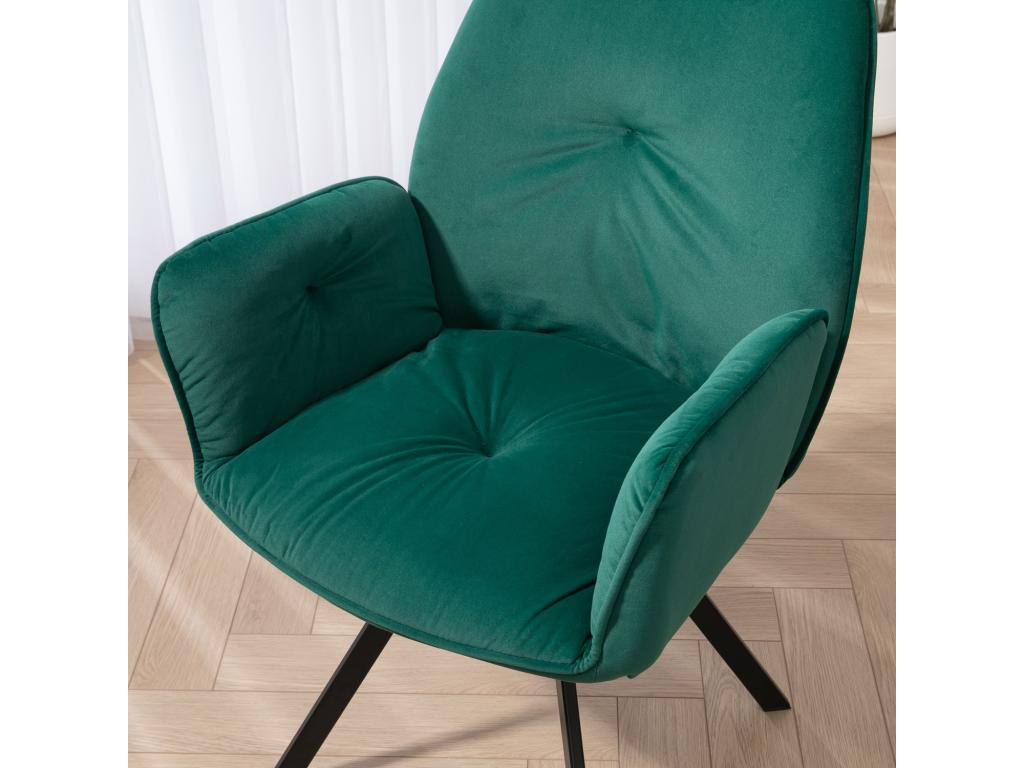 Set di 4 sedie da pranzo/tavolo in stile industriale CALF 79405YDLJ