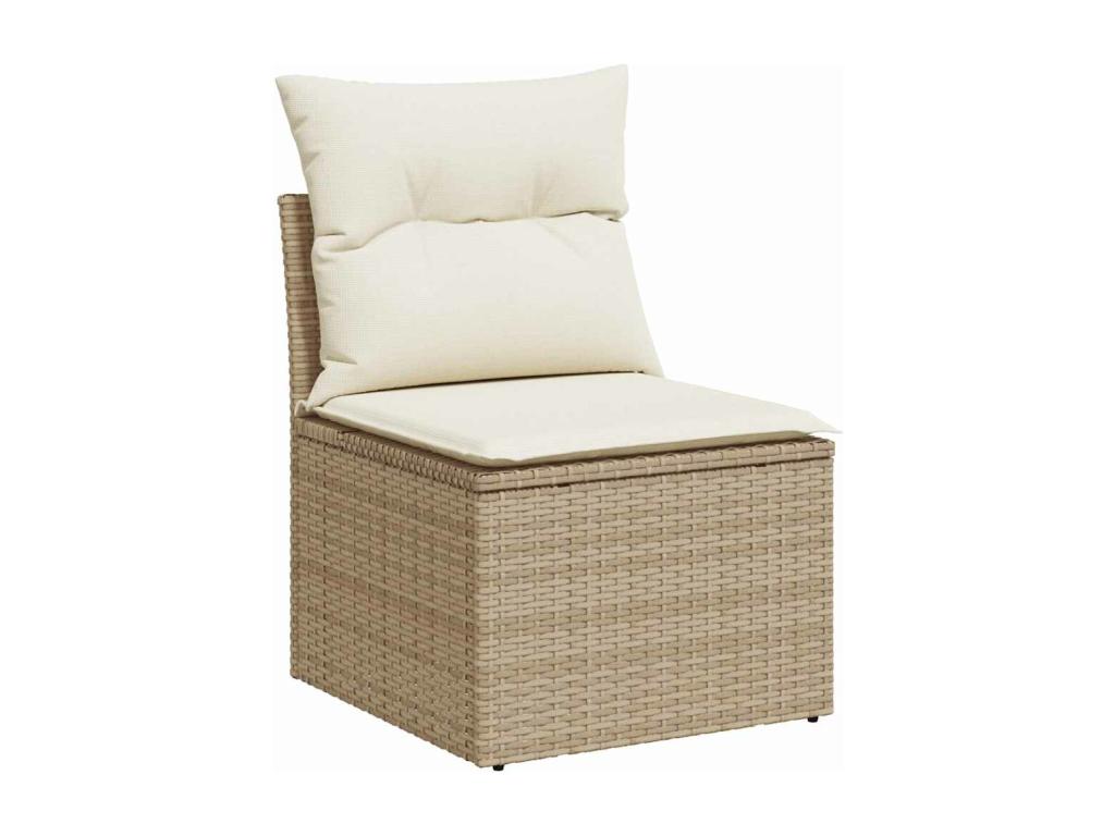 Set di mobili da giardino in vimini di resina beige Calmetop 48619YVIL da 8 pezzi con cuscini