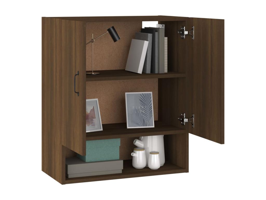 Mobiletto a muro, rovere marrone, 60x31x70 cm, legno ingegnerizzato, 71746MJUH