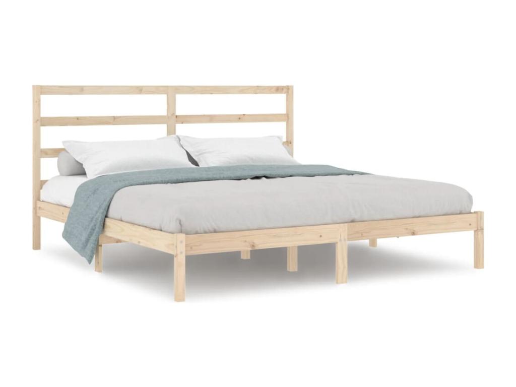 Struttura letto in legno massello di pino 200x200 cm 16925ALHH