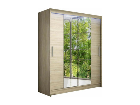 Maisonpuretop 132 Armadio in rovere 200x150x58cm Ante scorrevoli 86732TOVF