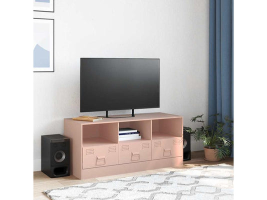 Mobile porta TV rosa 99x39x44 cm acciaio 06113IHAP
