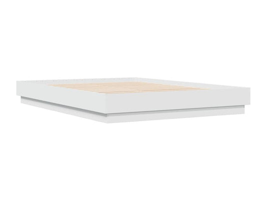 Struttura letto bianca 150x200 cm in legno ingegnerizzato 00691BCWP