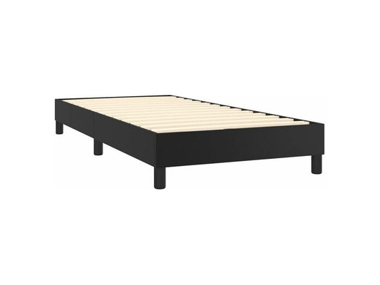 Base letto Calmetop con materasso in similpelle nera 90x200 55011FBZF