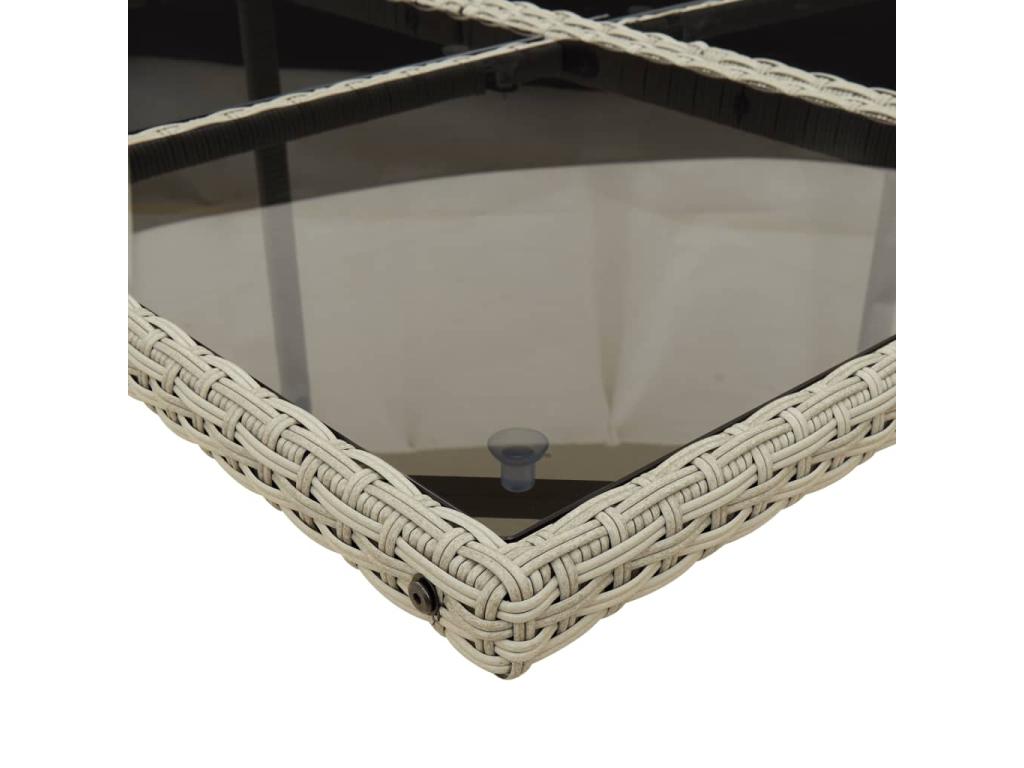 Set da pranzo da giardino da 11 pezzi con cuscini in polyrattan grigio 22543LCAA