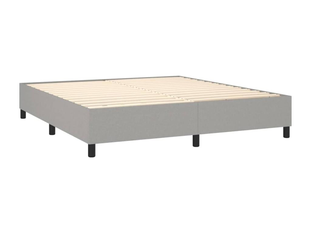 Base letto Artvivrestore con materasso, grigio chiaro, 160x200cm, tessuto, 99582WQLP