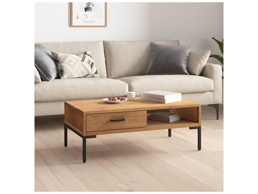 Tavolino da caffè 90x50x35 Legno massello di pino 67070EJTT