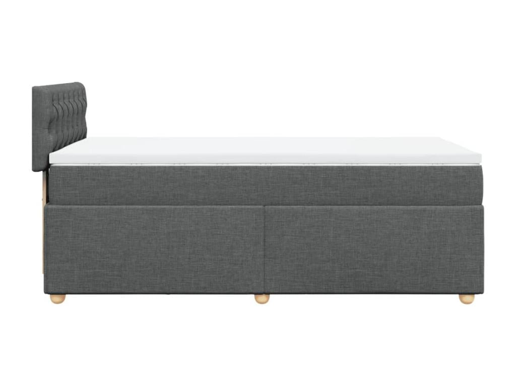 Base letto Artvivrestore con materasso, Grigio Scuro 80x200 cm, Tessuto 32513MQVO