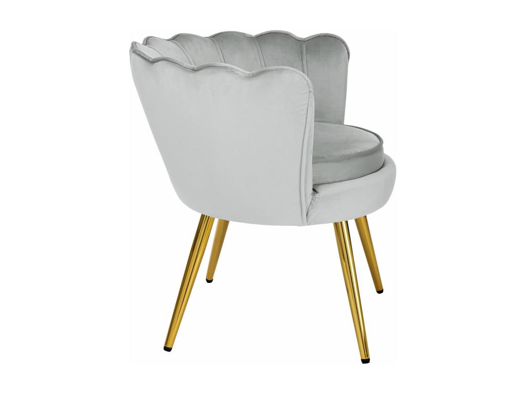 Poltrona Artvivrestore 319, grigio, 75x76x72cm, imbottita, gambe in metallo, 42431KEHJ