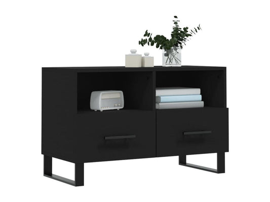 Mobile porta TV nero 80x36x50 cm Legno ingegnerizzato 43987UUBR