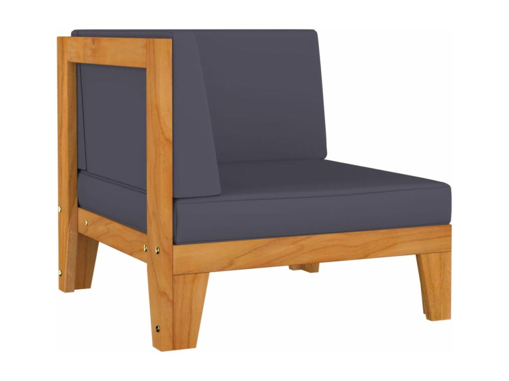 Set di mobili da giardino 4 pezzi con cuscini, legno massello Calmetop, 45256GDAN