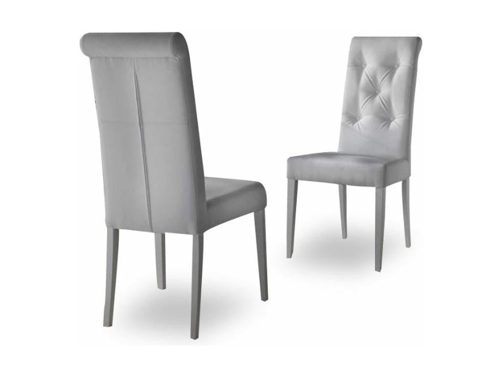 Maisonpuretop Sedia imbottita in similpelle - Set di 2 - Bianco 88656FUZO