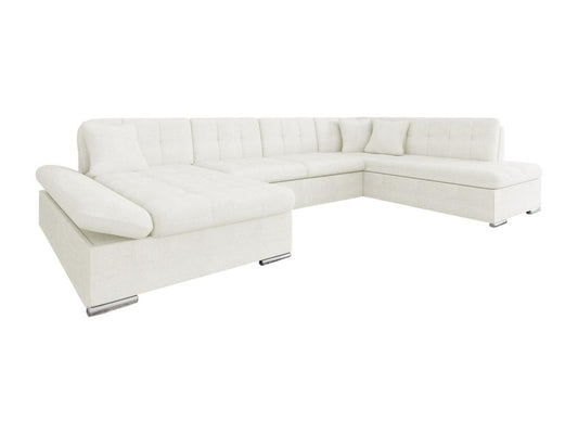 Divano angolare Calmetop 150, marrone chiaro, funzione letto, contenitore, 345x205cm, 06957SPVV