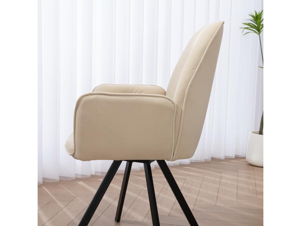 Set di 4 sedie da pranzo/tavolo in stile industriale CALF 79405YDLJ