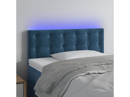Testiera LED blu scuro 100x5x78/88 cm Velluto 60253RAXK