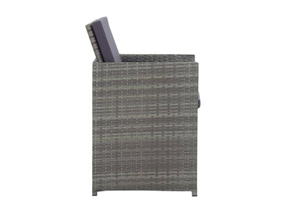 Set di mobili da giardino 9 pezzi con cuscini, resina intrecciata antracite, 3 47789VVRH