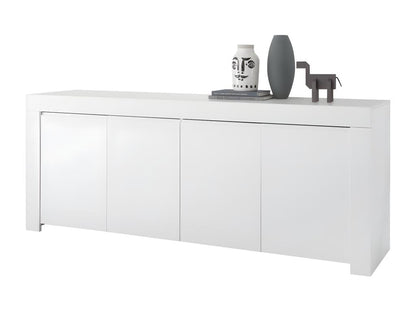 Credenza a 4 ante ZEFIR in bianco opaco, ideale per il tuo soggiorno o sala da pranzo 09569RKHB