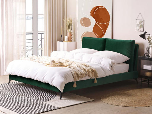 Letto Calmetop Velvet con rete a doghe 160x200 cm Verde Smeraldo 95705UCCN