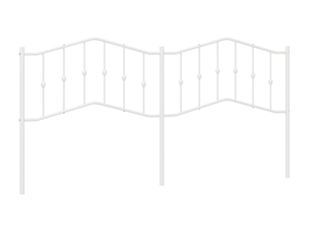 Testiera in metallo bianco 193cm 27380OBGB