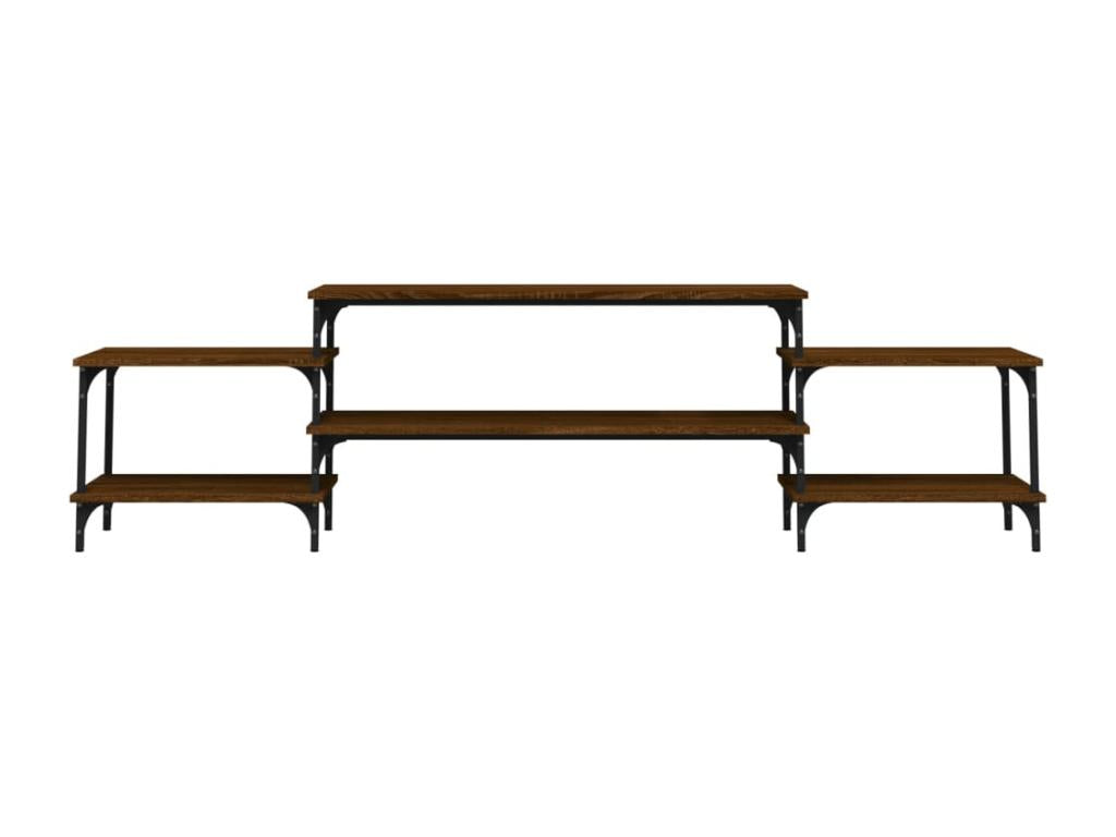 Mobile TV in rovere marrone, 197x35x52 cm, legno ingegnerizzato, 17318YHRX