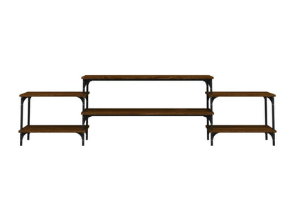 Mobile TV in rovere marrone, 197x35x52 cm, legno ingegnerizzato, 17318YHRX