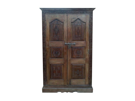 Mobile in legno marrone 124x41x212h 43852EBKK