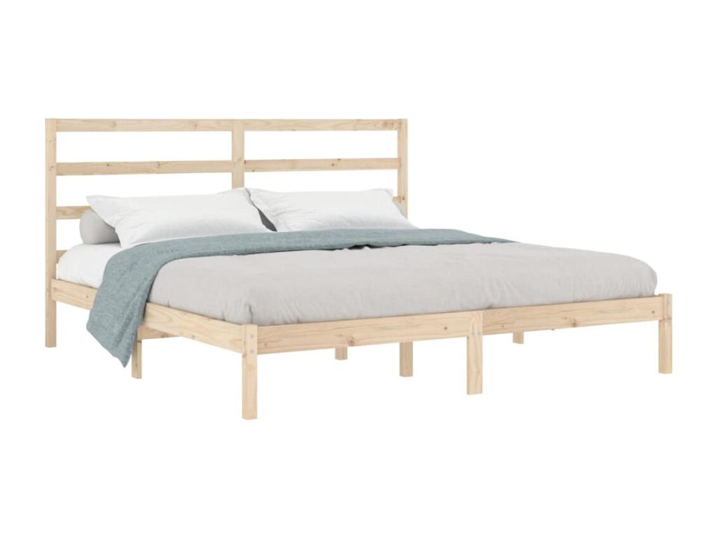 Struttura letto in legno massello di pino 200x200 cm 16925ALHH