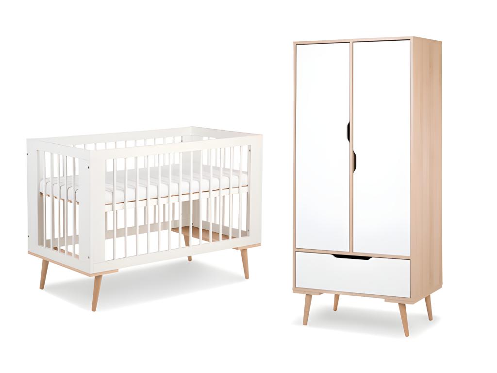 Artvivrestore di Artvivrestore Culla e armadio bianchi per neonati 41028UAAC
