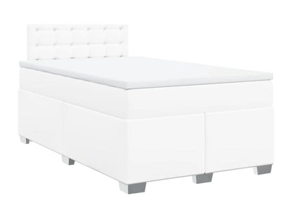 Base letto Artvivrestore con materasso, bianco, 120x200cm, similpelle, 45707NBXR