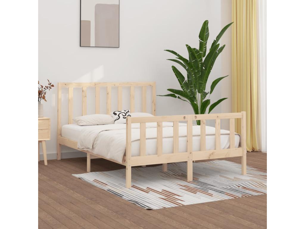 Struttura letto in legno massello 140x190 cm 12799YOSA