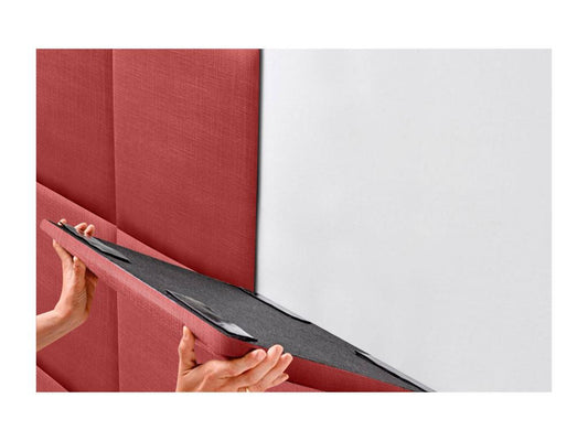 Testiera imbottita Maisonpuretop in lino naturale, composta da pannelli autoadesivi intercambiabili per camera da letto imbottita di lusso, rosso, 180 cm, 53232ZNVA