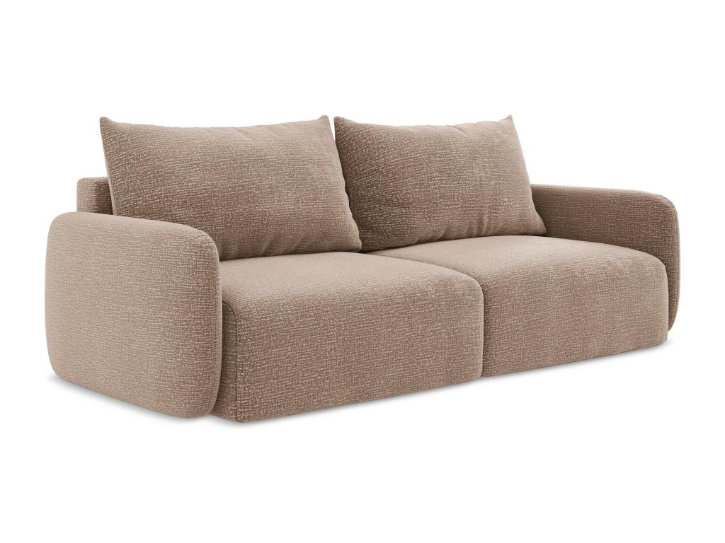 Divano trasformabile a 3 posti in Strukturstoff - rosa tenue - Maisonpuretop 93286BLEQ