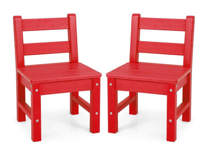 Set di 2 sedie per bambini in plastica PE - 34x33x57 cm L x P x A Rosso 44316WHPY