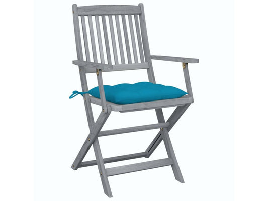 Sedie pieghevoli da esterno 4 pezzi con cuscini, legno Calmetop, 31 89292LAJP