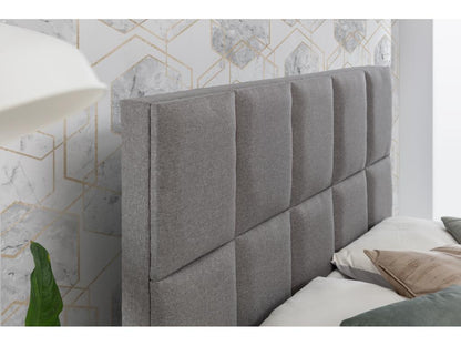 Letto a molle in similpelle nera con materasso e topper Calmetop-140x200 21219ASGT