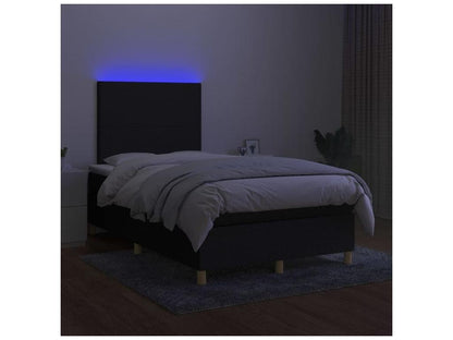 Base letto e materasso Artvivrestore con illuminazione a LED, nero, 120x200 cm, tessuto, 85697RVBV