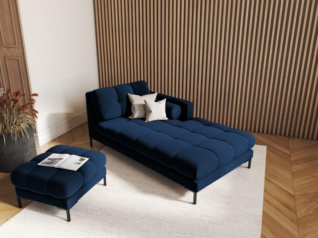 Calmetop - Pouf Calmetop in velluto blu royal - 60x60x41cm 88070YLSC