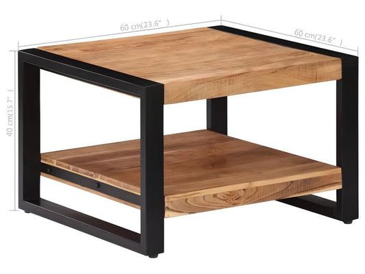 Tavolino da caffè 60x60x40 cm Legno massello Maisonpuretop 11761YAUJ