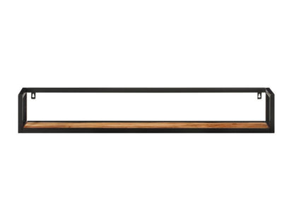 Mensole da parete Calmetop 2 pezzi, 110x17x17 cm, legno massello e ferro, 45427ALWK